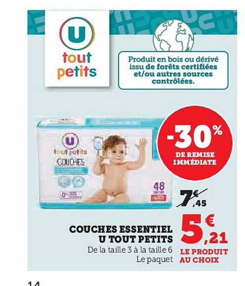 Couches Essentiel U Tout Petits