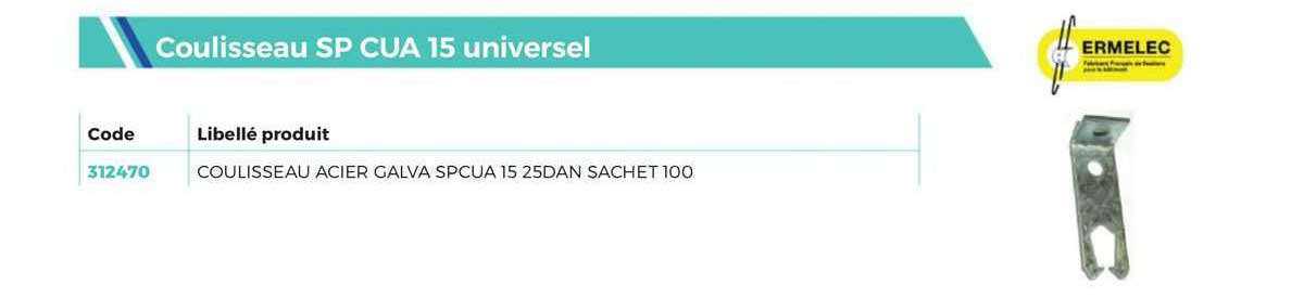 Coulisseau Sp Cua 15 Universel Ermelec