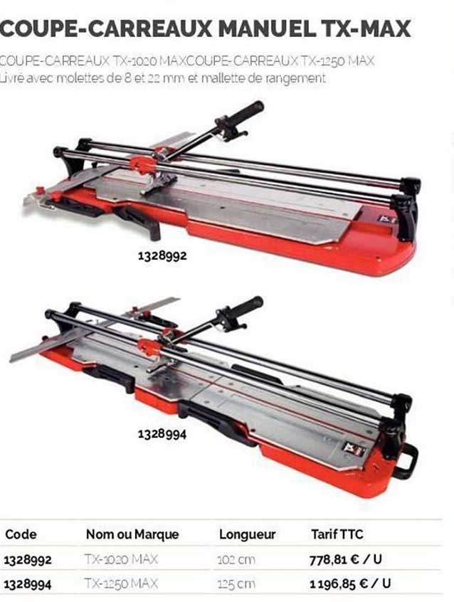 coupe-carreaux manuel tx-max