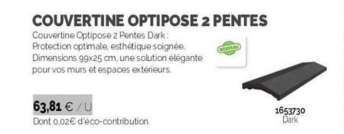couvertine optipose 2 pentes