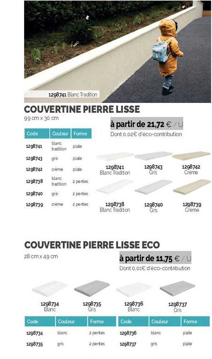 couvertine pierre lisse, couvertine pierre lisse éco