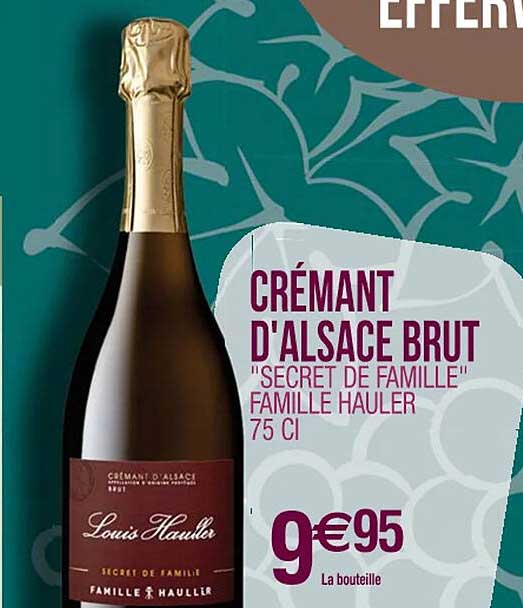 crémant d'alsace brut "secret de famille" famille hauler 75 cl