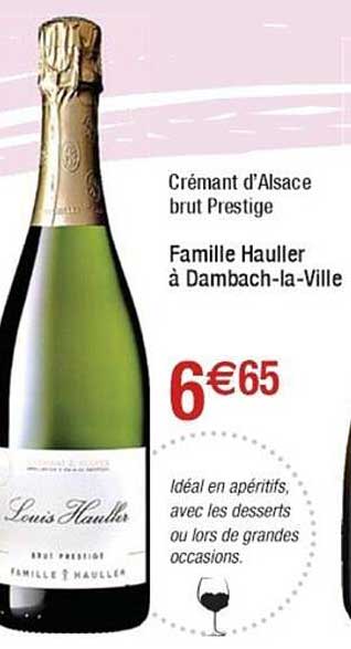 crémant d'alsace brut prestige famille hauller à dambach-la-ville