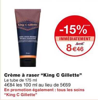 crème à raser "king c gillette"