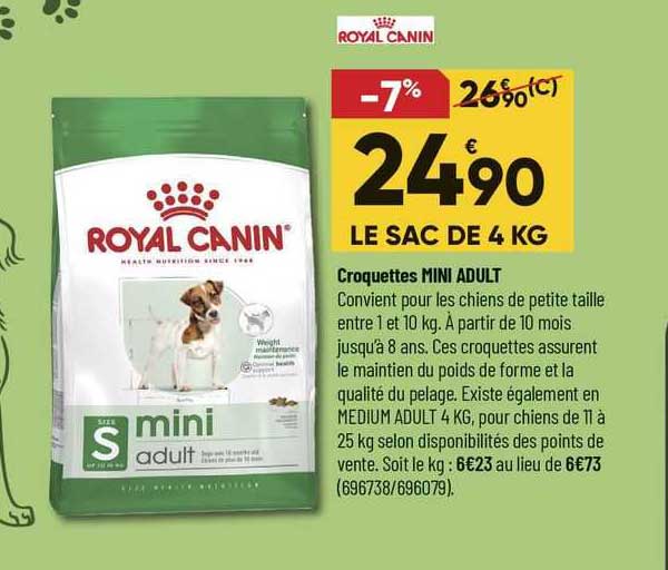 croquette mini adult royal canin