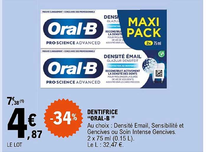 dentifrice "oral-b"
