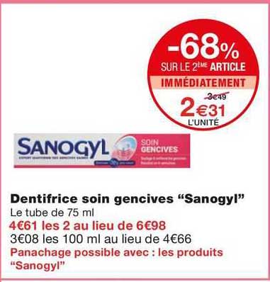 Dentifrice Soin Gencives "sanogyl"