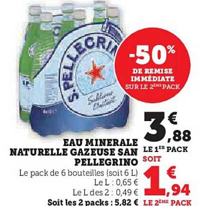 eau minerale naturelle gazeuse san pellegrino