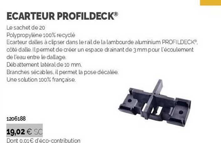 écarteur profildeck