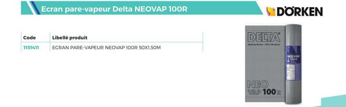 écran pare-vapeur delta neovap 100r dörken