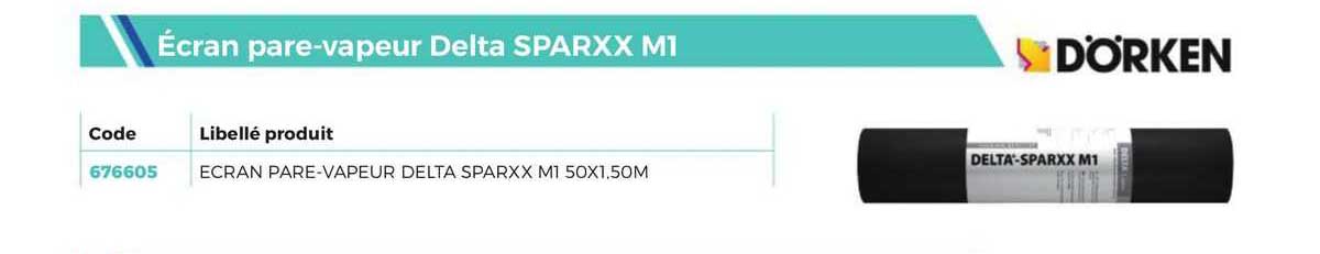 écran pare-vapeur delta sparxx m1 dörken