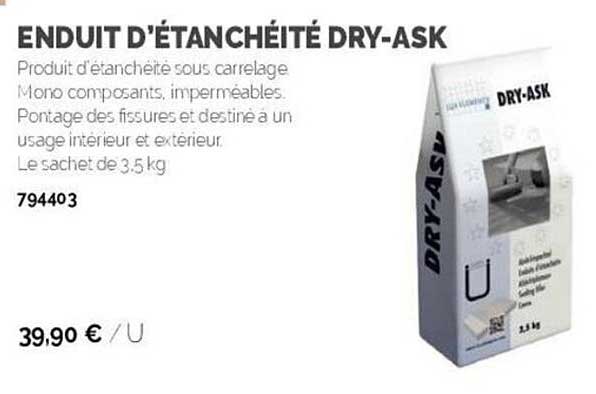 enduit d'étanchéité dry-ask