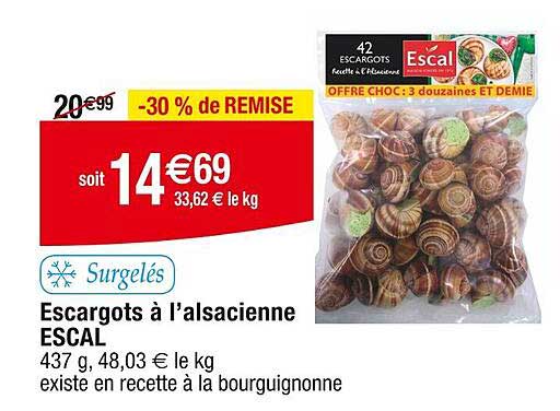 escargots à l'alsacienne escal