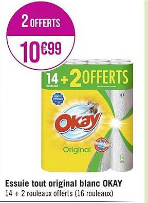 essuie tout original blanc okay