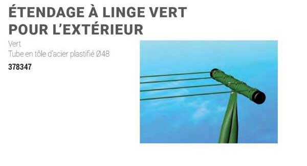 étendage à linge vert pour l'extérieur