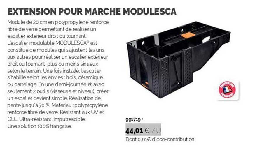 extension pour marche modulesca