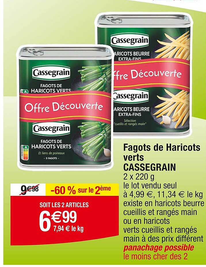 fagots de haricots verts cassegrain