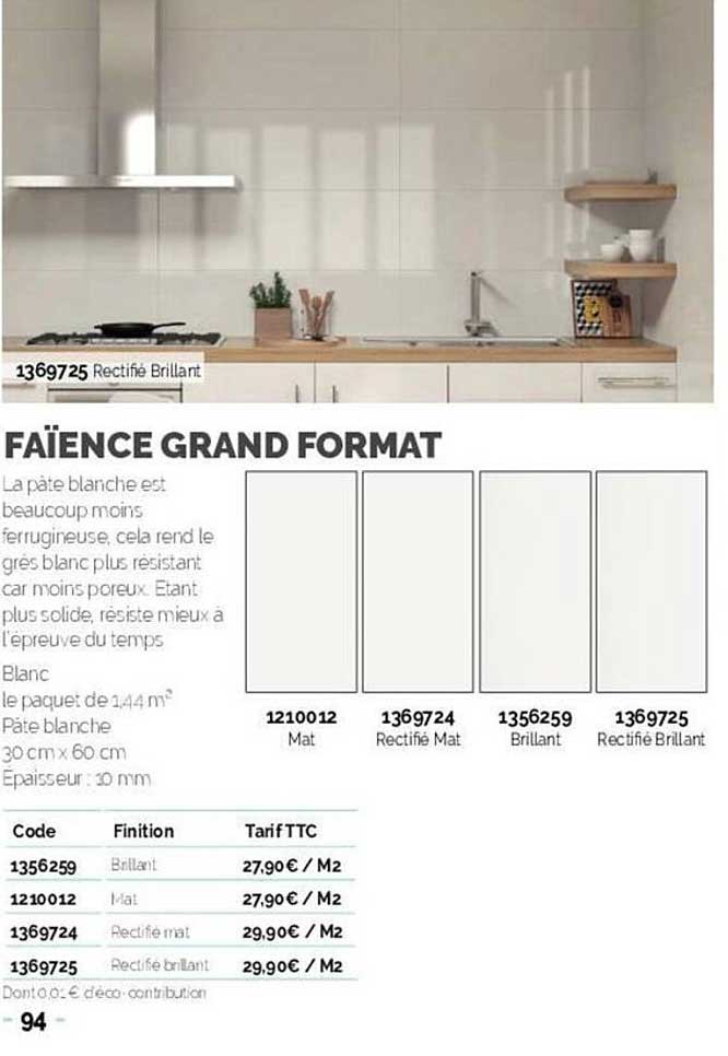 faïence grand format