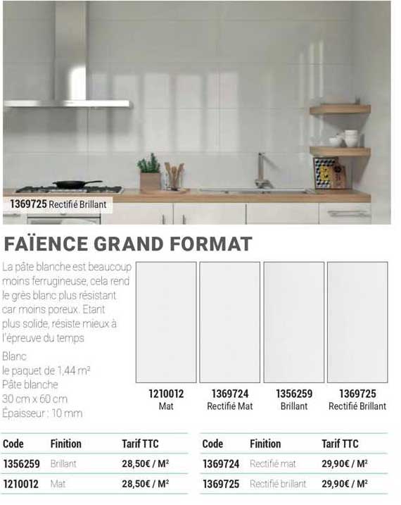 faïence grand format