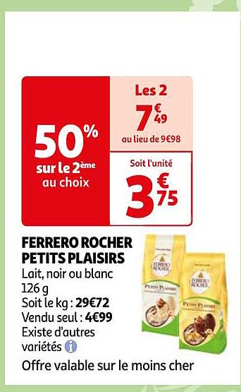 ferrero rocher petits plaisirs