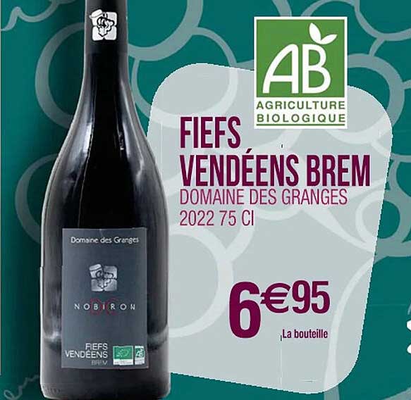 fiefs vendéens brem domaine des granges 2022 75 cl