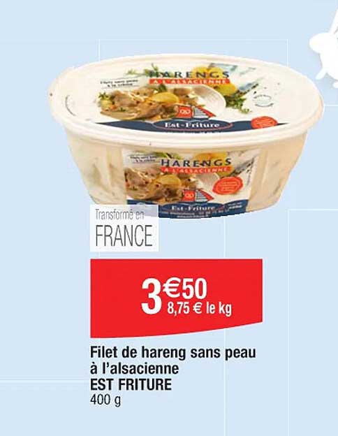 filet de hareng sans peau à l'alsacienne est friture
