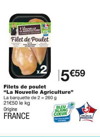 filets de poulet "la nouvelle agriculture"