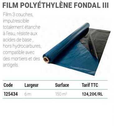 film polyéthylène fondal III