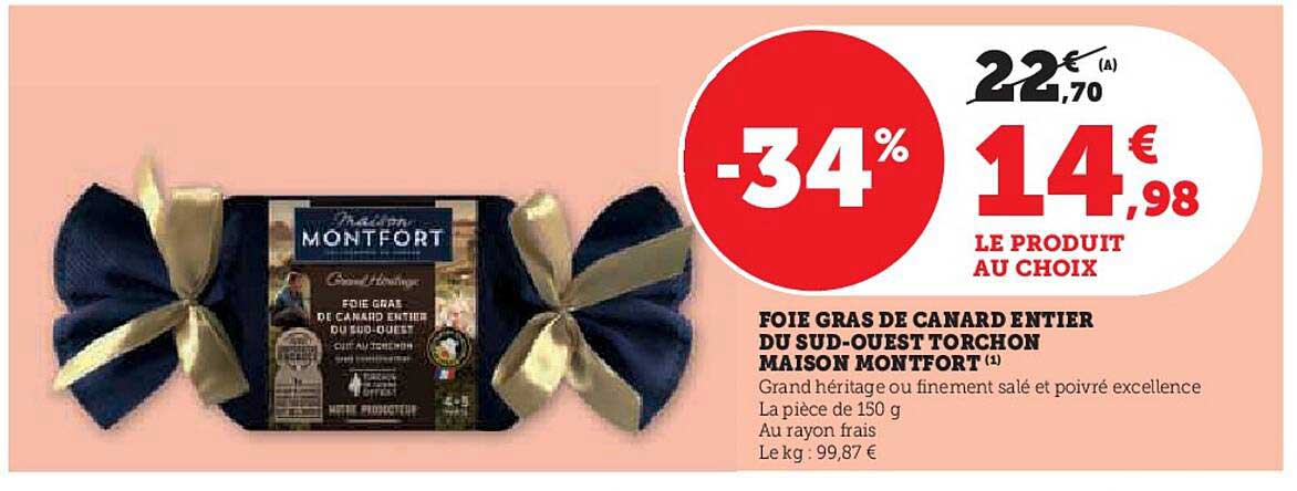 foie gras de canard entier du sud-ouest torchon maison montfort