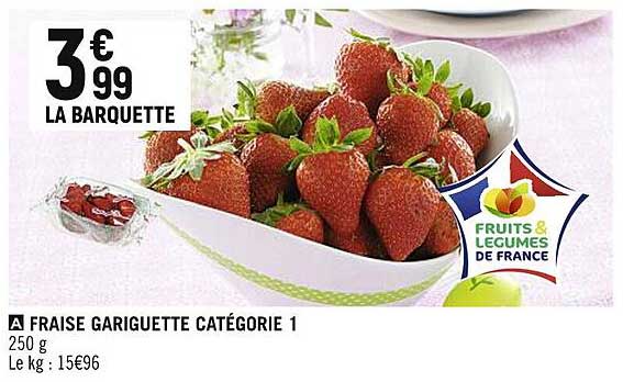 fraise gariguette catégorie 1