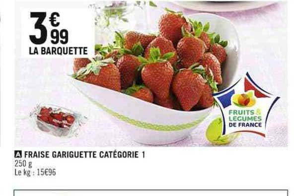 fraise gariguette catégorie 1