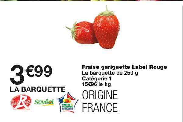 fraise gariguette label rouge
