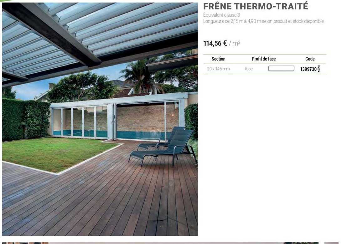 frêne thermo-traité