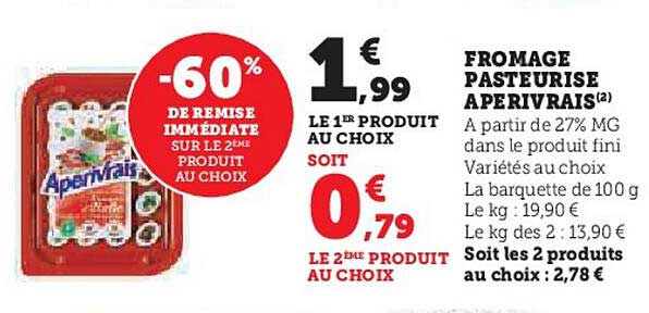 Fromage Pasteurisé Apérivrais