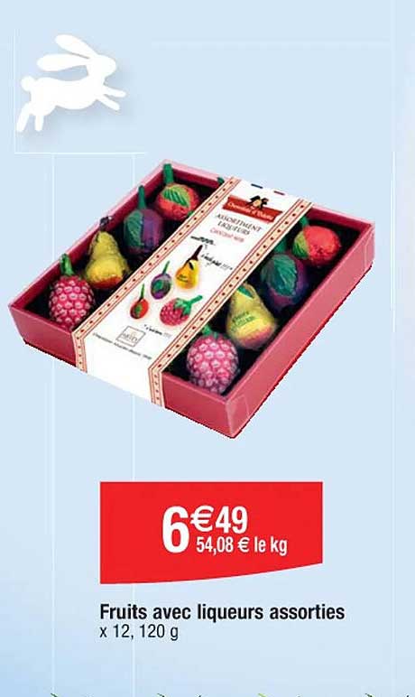 fruits avec liqueurs assorties