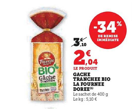 gache tranchée bio la fournée dorée