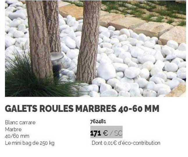 galets roules marbres 40-60 mm