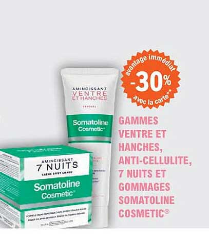 Gammes Ventre Et Hanches, Anti-cellulite, 7 Nuits Et Gommages Somatoline Cosmetic