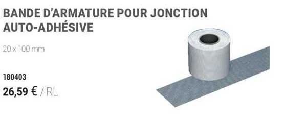 gande d'armature pour jonction auto-adhésive