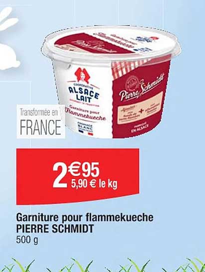 garniture pour flammekueche pierre schmidt