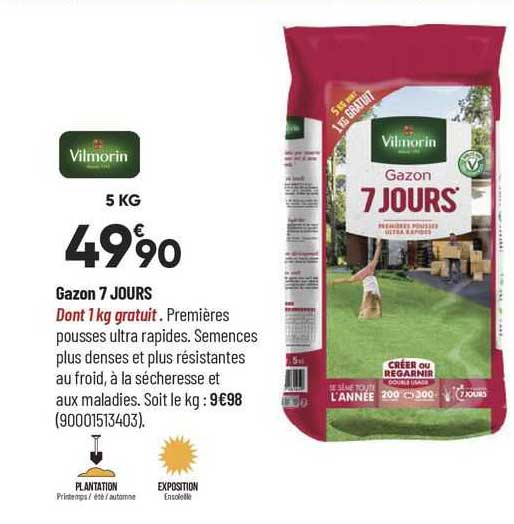 gazon 7 jours vilmorin