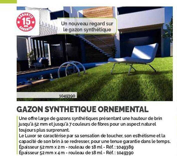 gazon synthétique ornemental