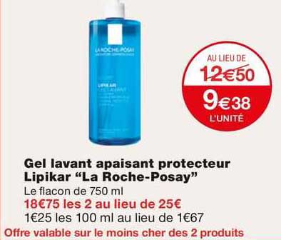 gel lavant apaisant protecteur lipikar "la roche-posay"