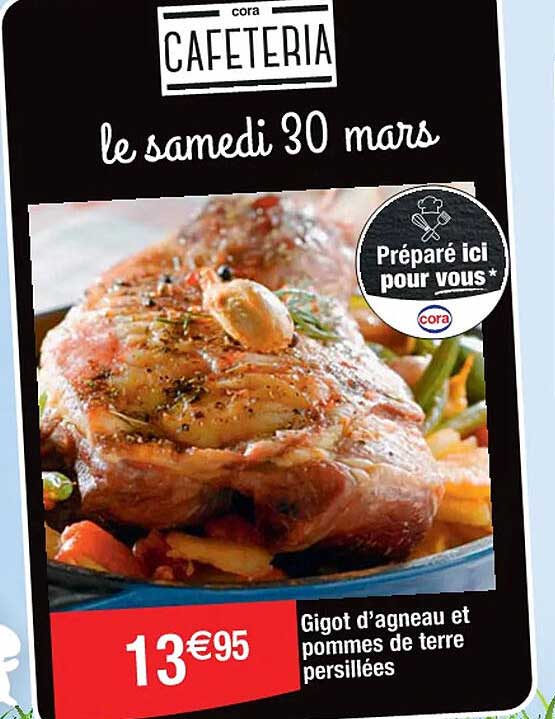 gigot d'agneau et pommes de terre persillées