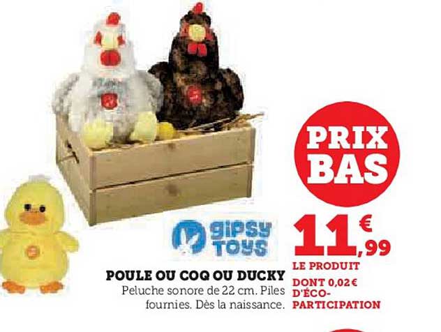 gipsy toys poule ou coq ou ducky
