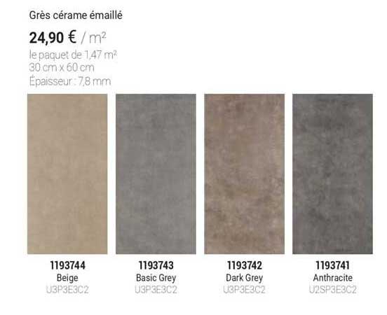 grès cérame émaillé