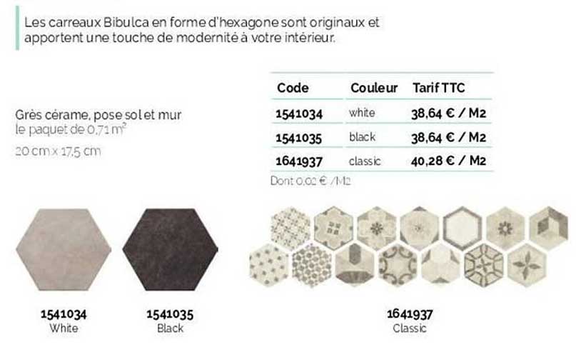 grès cérame pose sol et mur le paquet de 0.71 m²