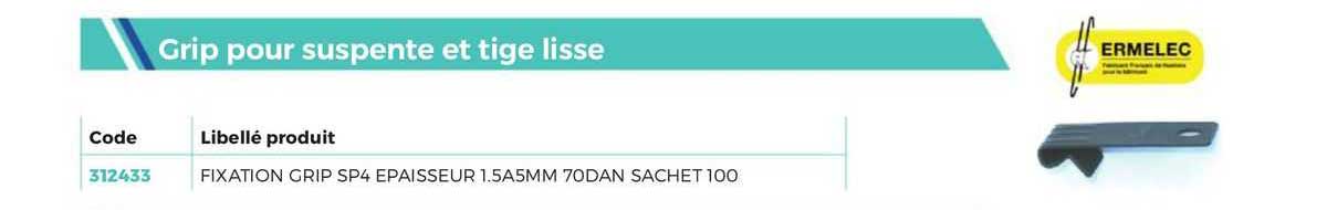 grip pour suspente et tige lisse