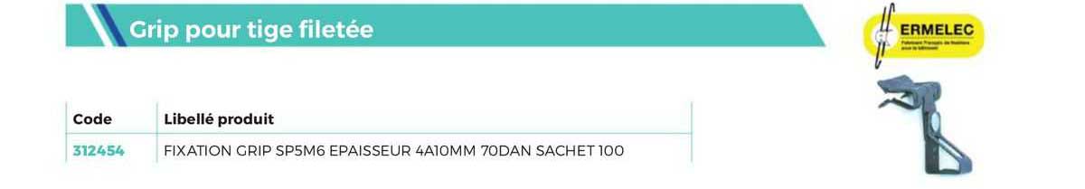 grip pour tige filetée ermelec
