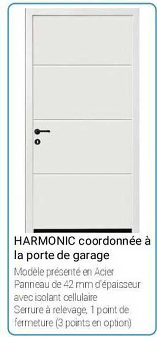 harmonic coordonnée à la porte de garage